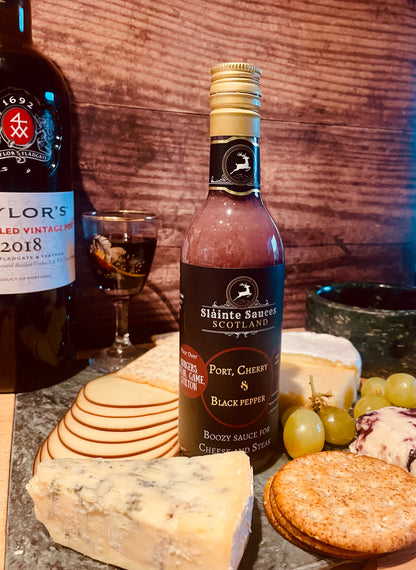 Port, Cherry & Black Pepper – Boozy Gourmet Sauce for Cheese & Steak
