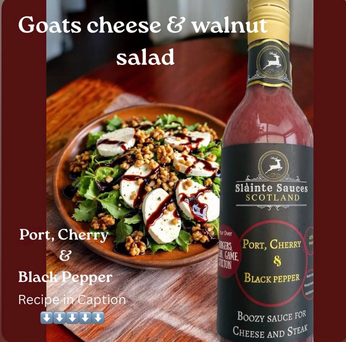 Port, Cherry & Black Pepper – Boozy Gourmet Sauce for Cheese & Steak