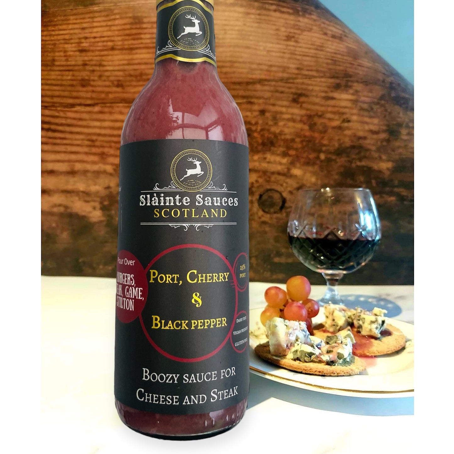 Port, Cherry & Black Pepper – Boozy Gourmet Sauce for Cheese & Steak