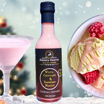 White Chocolate & Raspberry Martini boozy dessert sauce for grownups